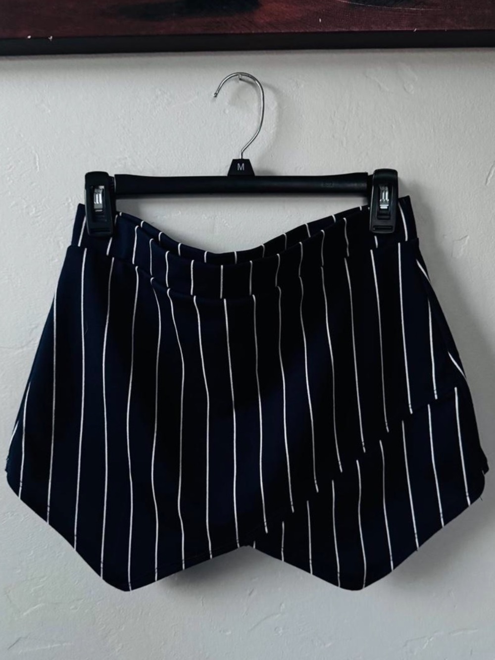 Striped Navy Wrap-Front Women’s Skort